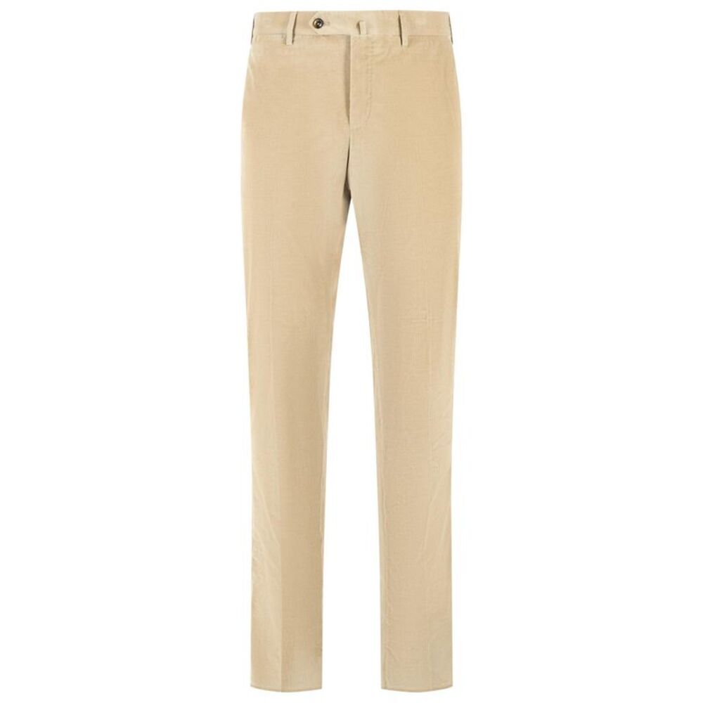 Pt01 Slim Fit' Beige Cotton Pants Men